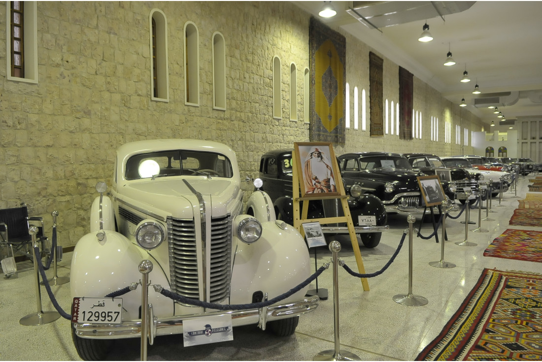 Many old cars in Shaikh Faisal Museum in Doha, Qatar