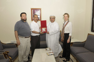 Presenting our Oman book to Oman Embassy in Doha Qatar